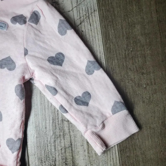 Calvin Klein Baby Girl Pink and Gray Heart Jacket Size 3-6M - Picture 6 of 11